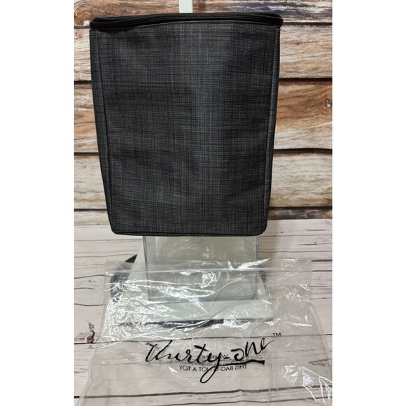 THIRTY-ONE Gray Print Cooler Tote Bag New - Picture 3 of 11